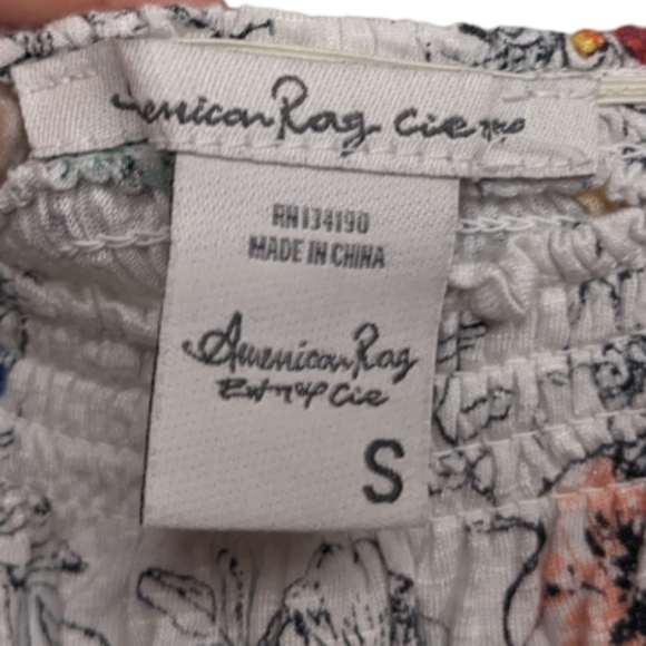 American Rag Off Shoulder Floral Top Boho Chic Size S 🌸 - Picture 3 of 8